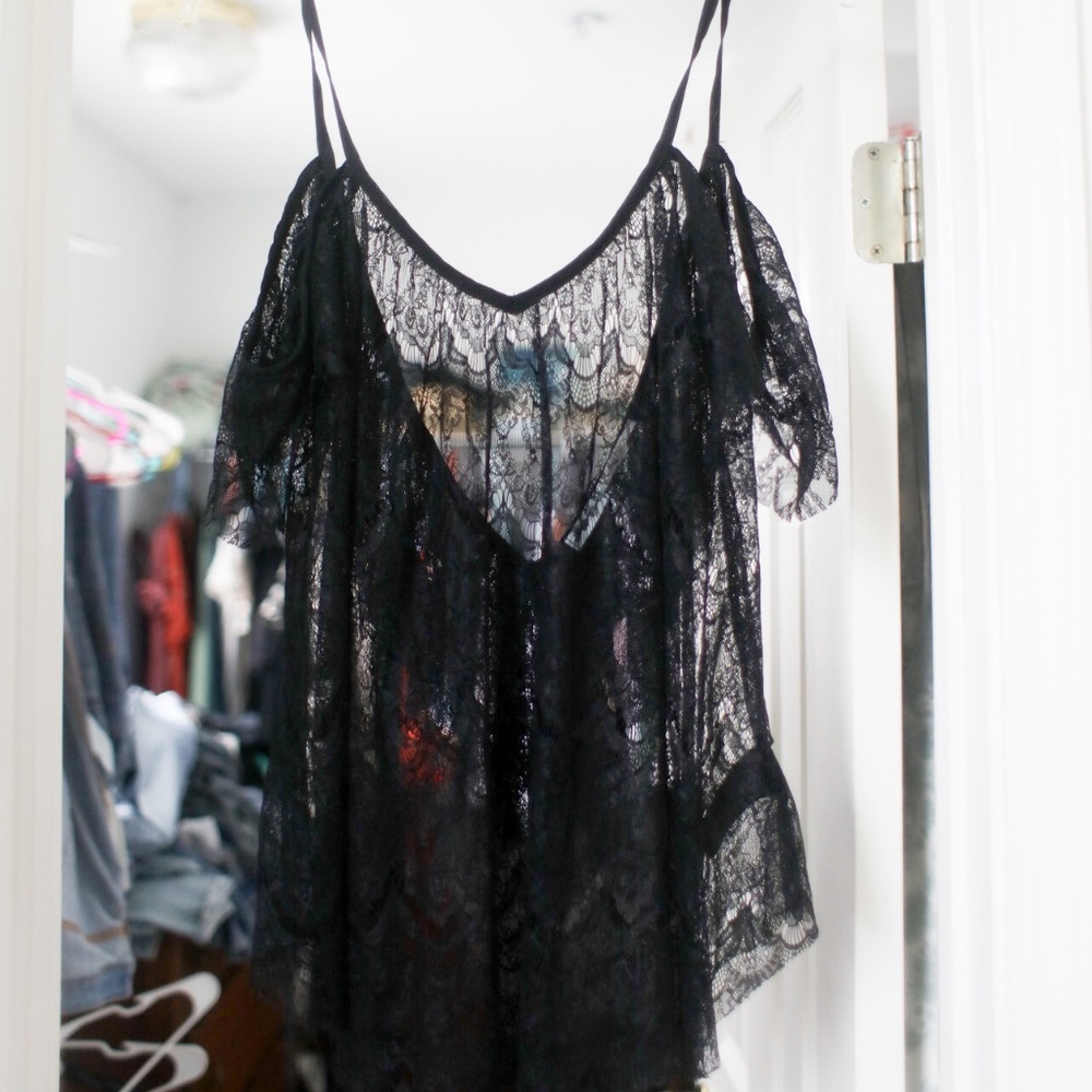 Lace flowy top